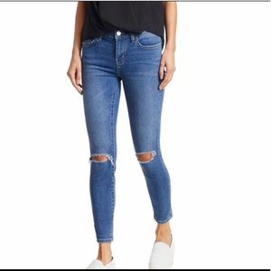 Current Elliot stiletto distressed ankle jeans